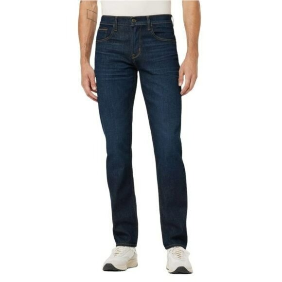Hudson Mens Byron Straight Zip Fly Jeans 32 Dark Wash Cotton/Polyester - Picture 1 of 14